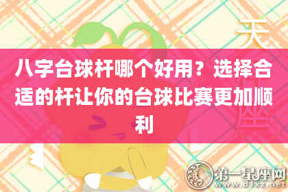 八字台球杆哪个好用？选择合适的杆让你的台球比赛更加顺利