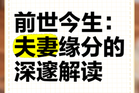 夫妻命的深意：探索婚姻中的缘分与责任